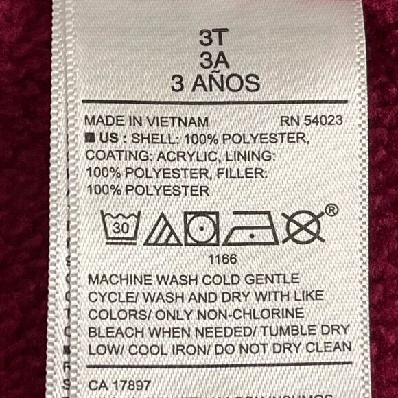 Old Navy Dark Rose Colored Vest   Sz 3T   EUC - Picture 4 of 4